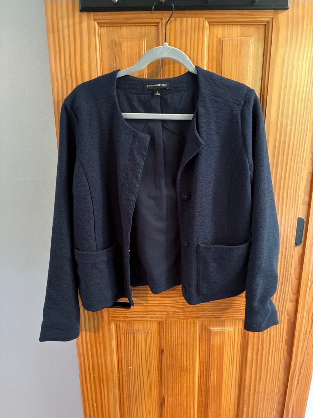 Banana Republic Women's Navy Open-Front Blazer